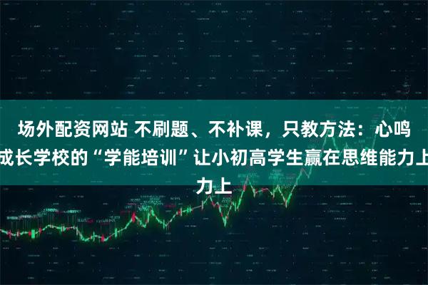 场外配资网站 不刷题、不补课，只教方法：心鸣成长学校的“学能培训”让小初高学生赢在思维能力上