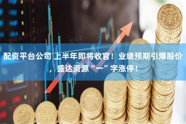配资平台公司 上半年即将收官！业绩预期引爆股价，盛达资源“一”字涨停！